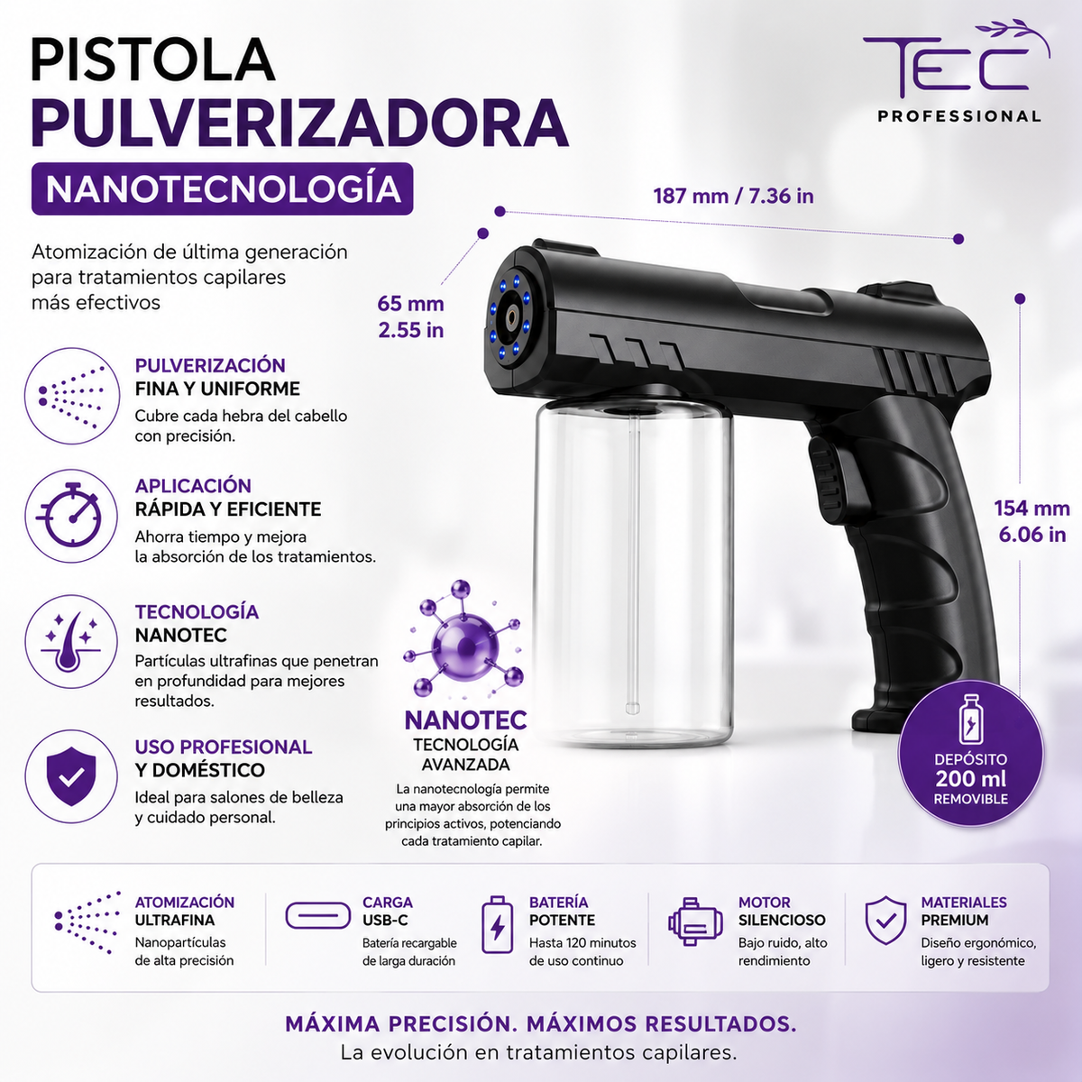 Pistola Pulverizadora de Nanotecnología