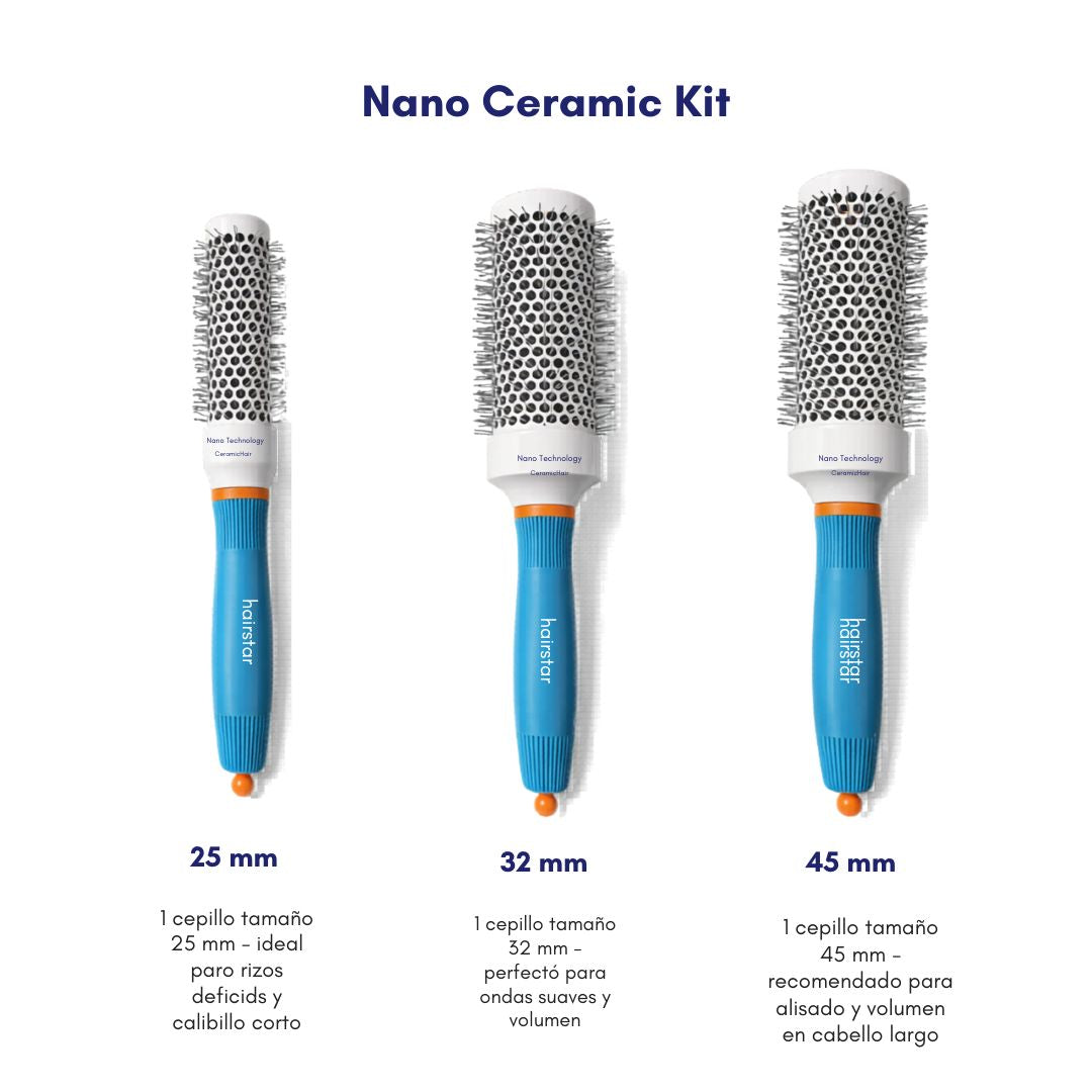 Set de Cepillos Térmicos Hairstar Professional – Ceramic Kit 3