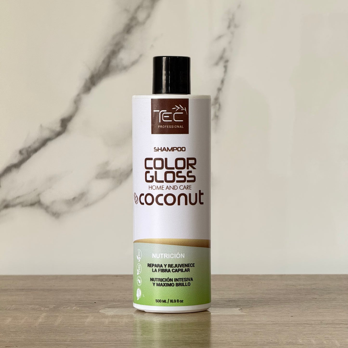 Kit TEC Color Gloss Coconut nutrición intensa + Protector térmico +mascarilla Coconut