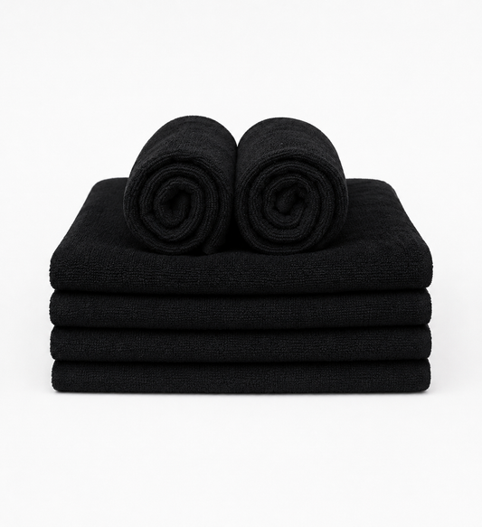 Set de 6 Toallas (45 x 85 cm) negra
