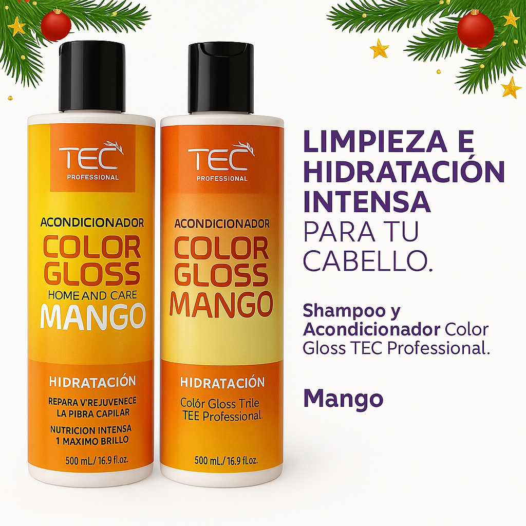 Kit TEC Color Gloss Mango Hidratación profunda 500 ml