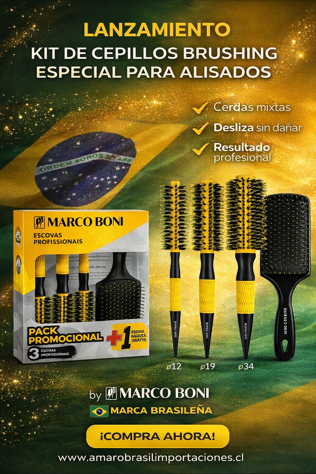 Kit cepillos Thermal Cerámic - Marco Boni