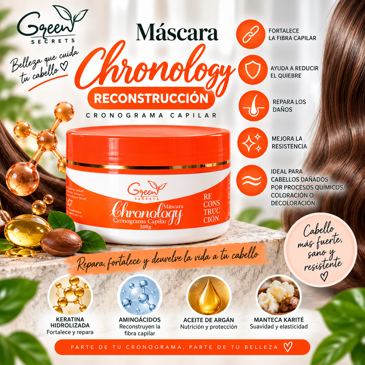 Máscara Chronology – Cronograma Capilar Green Secrets