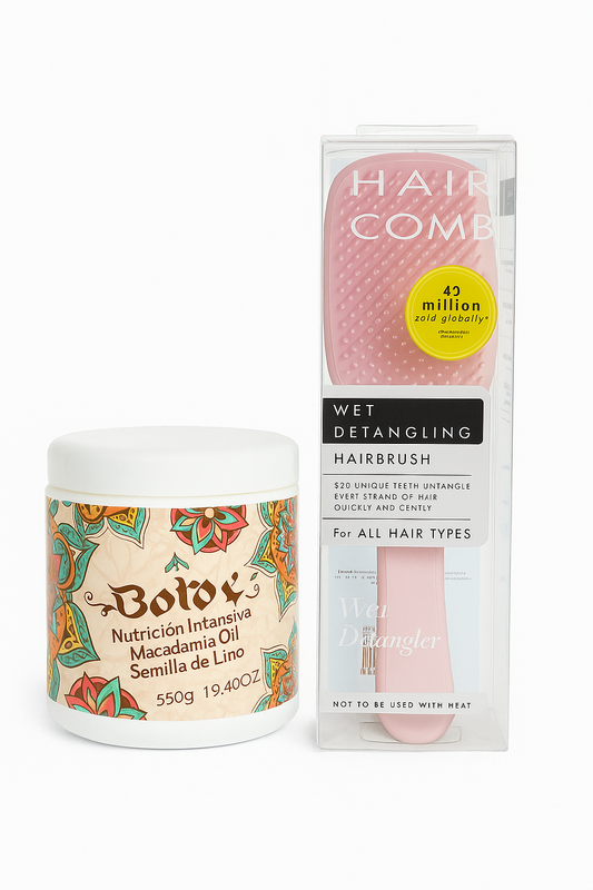 Kit BOTOX semilla de lino 550 ML + cepillo desenredante