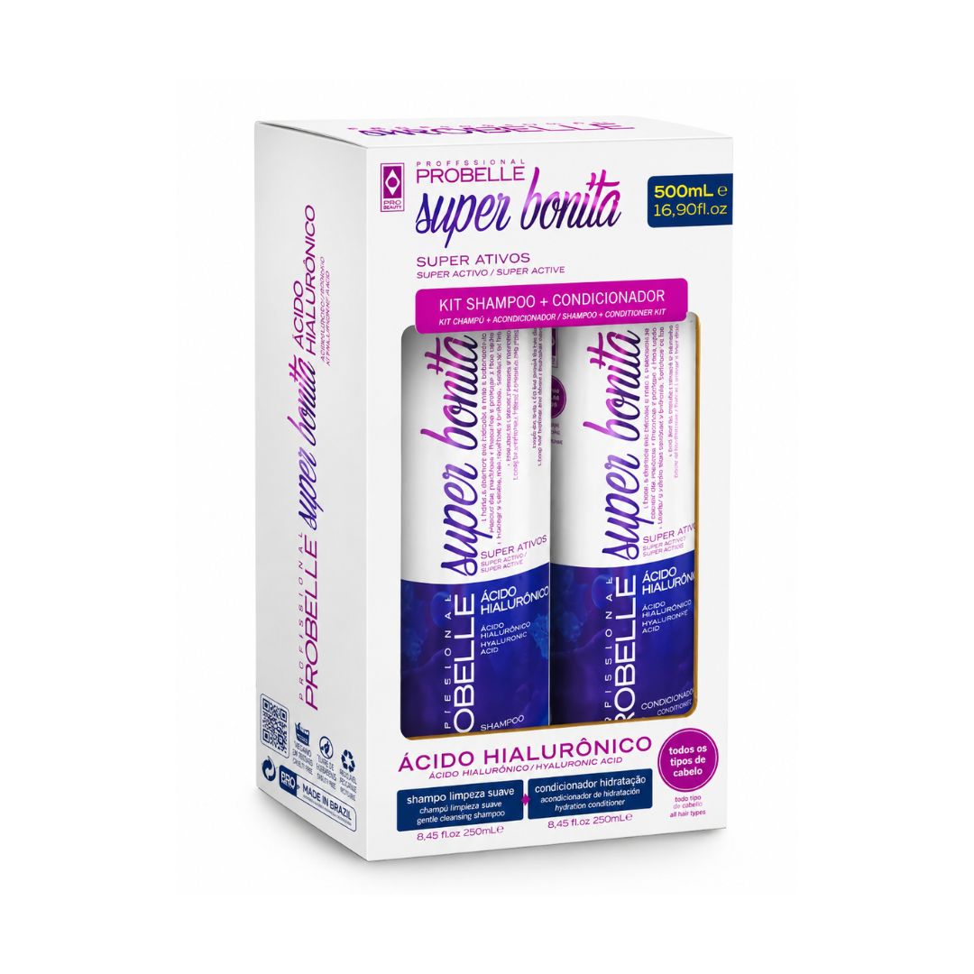 Kit Shampoo y Acondicionador Probelle ácido hialuronico