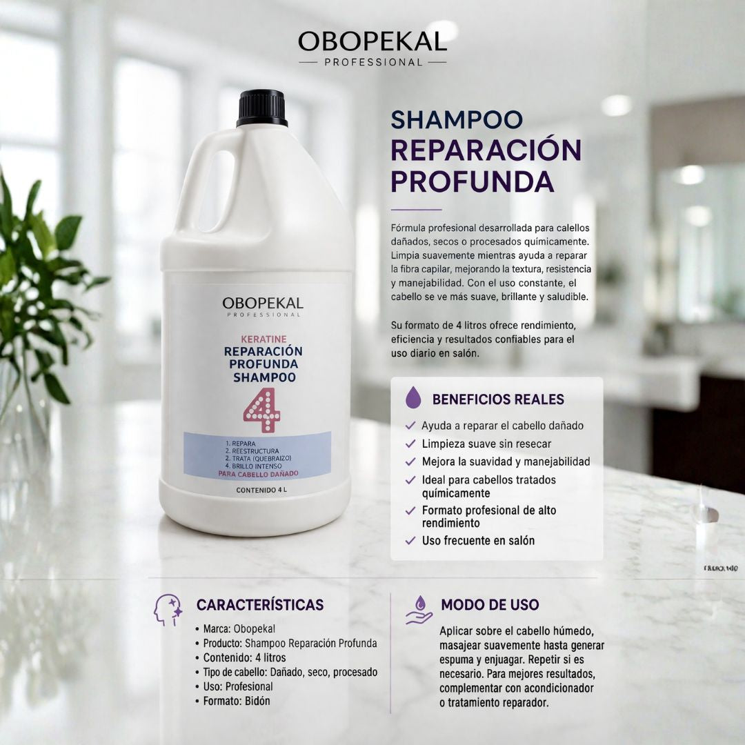 Shampoo Reparación Profunda Obopekal Profesional (4L) (copia)
