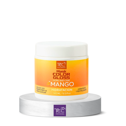 Mascarilla color gloss mango TEC Profesional – Nutrición profunda 500 gr.