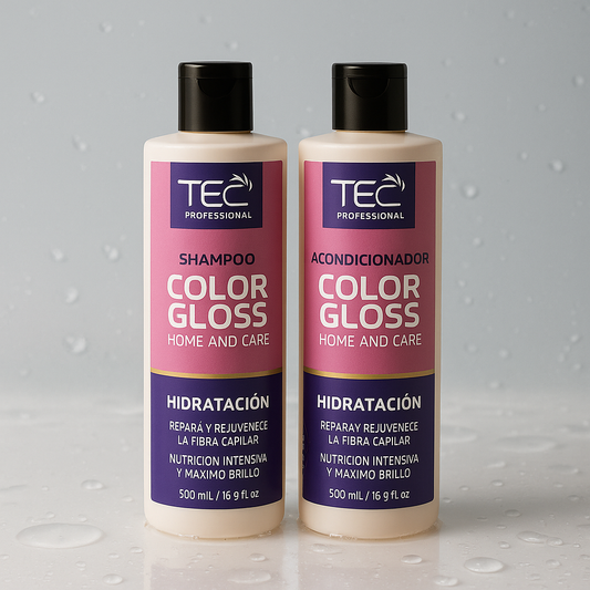 Kit TEC Color Gloss – Limpieza suave y nutrición profunda para un cabello radiante