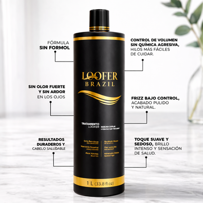 Alisado Orgánico Loofer – Brillo, suavidad y fuerza sin formol - 1 litro