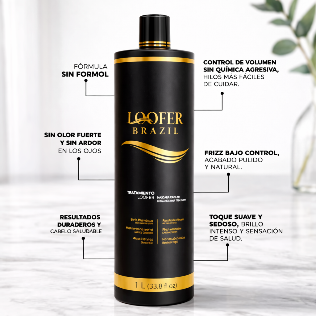 Alisado Orgánico Loofer – Brillo, suavidad y fuerza sin formol – 500 ml