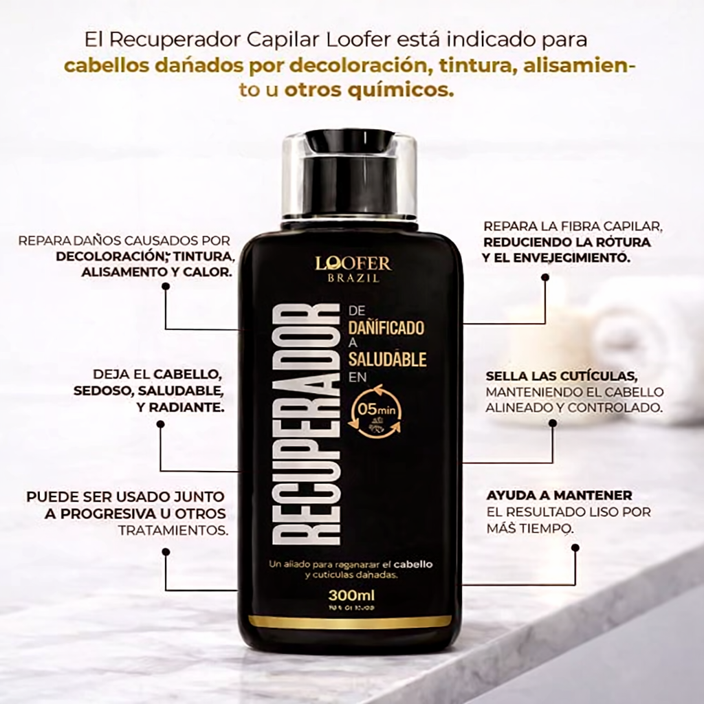 Recuperador capilar Loofer Brasil - Tratamiento capilar de reconstrucción profunda