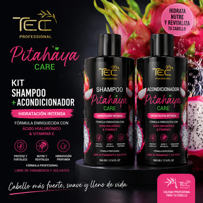 Kit Shampoo y acondicionador  Pitahaya Tropical Care Hidratación 500 ml
