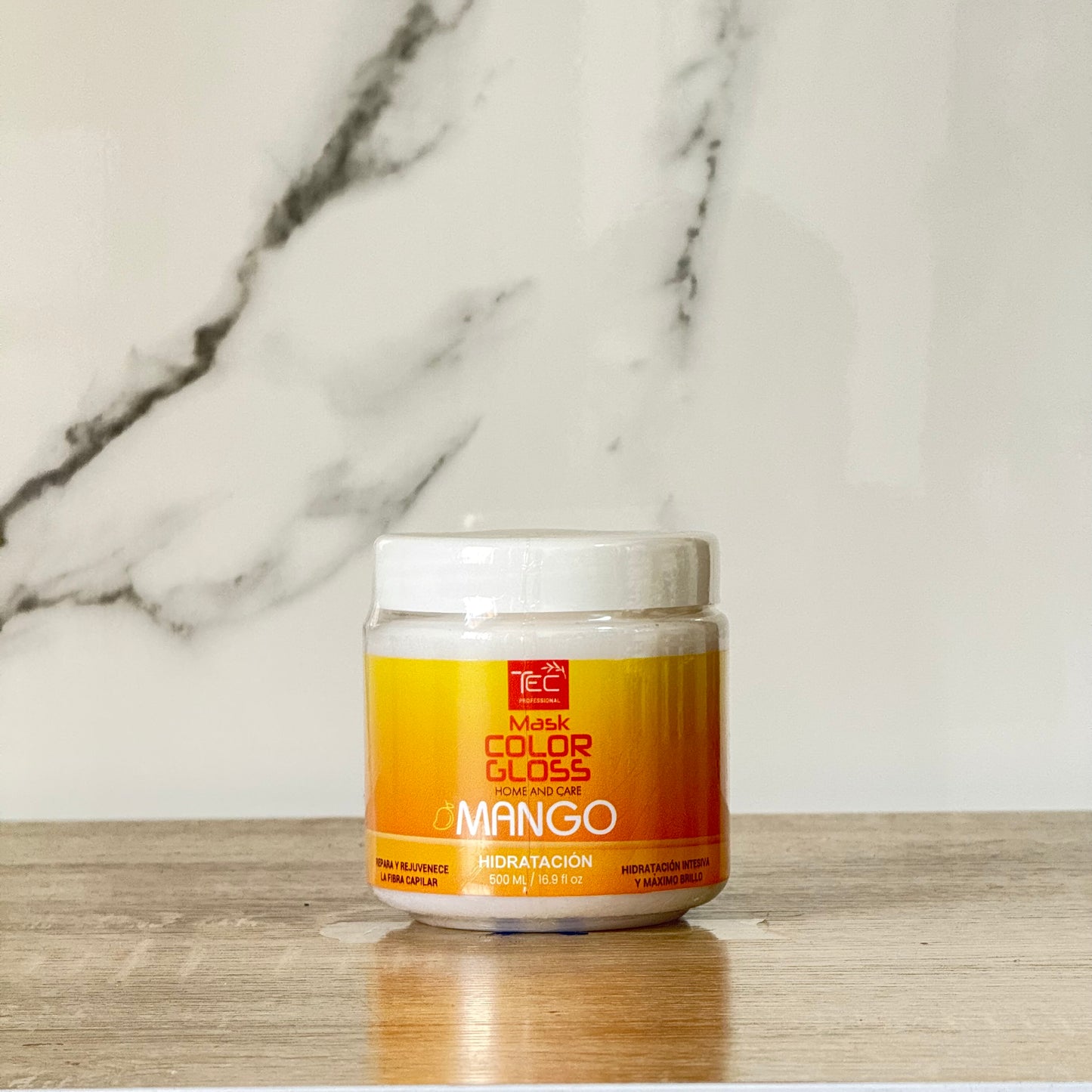 Mascarilla color gloss mango TEC Profesional – Nutrición profunda 500 gr.