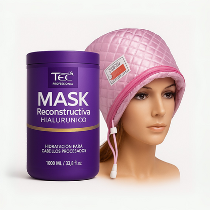 Kit Profesional: Mascarilla TEC Reconstructiva 1 kg + Gorro Térmico